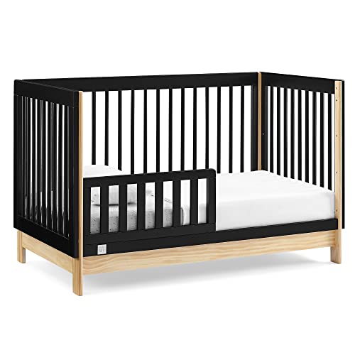 GAP babyGap Tate 4-in-1 Convertible Crib - Greenguard Gold Certified, Ebony/Natural - WoodArtSupply