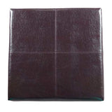 Homepop Home Decor |K2380-E155 | Luxury Large Faux Leather Square Storage Ottoman | Ottoman with Storage for Living Room & Bedroom, Distressed Brown HomePop