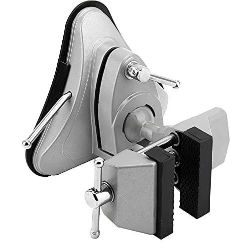 JOIKIT Mini Table Suction Vise, 2-3/4 Inch Jaw Portable Vacuum Base Vise Hobby Bench Vise Clamp with 360° Swiveling Head for DIY, Modelling, JOIKIT