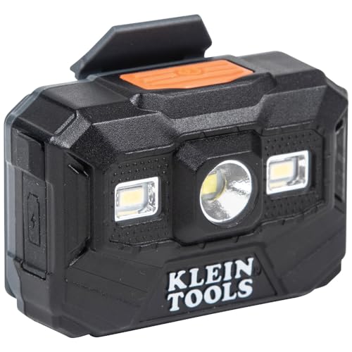 Klein Tools 60347 Hard Hat, Vented Full Brim, Class C, Premium KARBN Pattern, Rechargeable Lamp, Padded Sweat-Wicking Sweatband, Top Pad Klein Tools