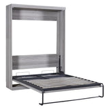 Ball & Cast Murphy Bed Full Size,Hideaway Beds Chest with Wardrobe,can be Folded,Wall Bedframe w/Wood Slat Support,No Box Spring Needed,for Bedroom Apartment,Grey Ball & Cast