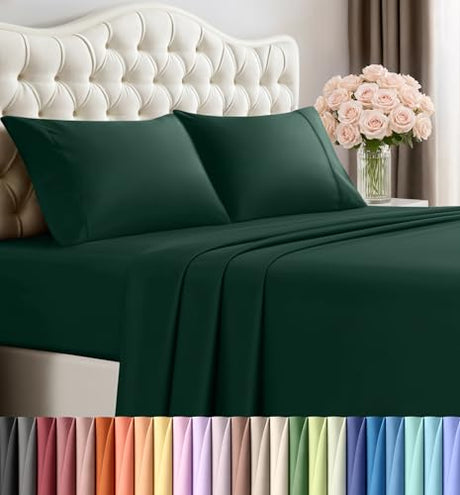 Utopia Bedding Full Bed Sheets Set - 4 Piece Bedding - Brushed Microfiber - Shrinkage and Fade Resistant - Easy Care (Emerald Green) Utopia Bedding