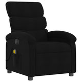 vidaXL Wingback Electric Massage Recliner Chair-Black Fabric-Home Theater Seating-Auto Adjust Foot/Backrest, Vibration Massage, USB Powered vidaXL