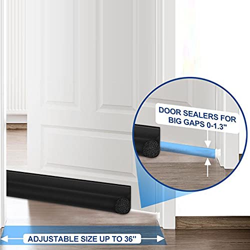 MAXTID Under Door Draft Stopper 36 inches Grey Door Draft Blocker Exterior Door Seal Strips Weatherstripping Doors Sweep Guard MAXTID