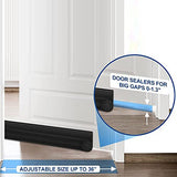 MAXTID Under Door Draft Stopper 36 inches Grey Door Draft Blocker Exterior Door Seal Strips Weatherstripping Doors Sweep Guard MAXTID