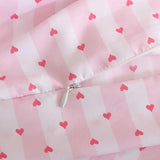 Betsey Johnson - Full/Queen Duvet Cover Set, Super Soft Cotton Bedding Set with Matching Sham(s), Cozy Bedding Set, Oeko-Tex Certified (Wonderland Stripe Pink, Full/Queen) Betsey Johnson