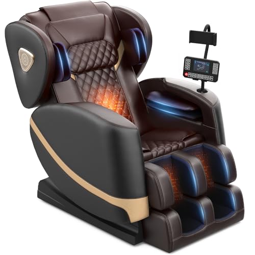 FURNIMAT 2026 Massage Chair Full Body, Zero Gravity Massage Chair with 10 Fix Rollers, Airbags, Heating, Foot Massage, Auto Modes, Bluetooth Speaker, Smart Screen Controller(Premium Version)