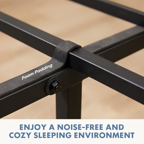 OLIXIS Full Size Bed Frame with Headboard, 800LBS Mattress Foundation with All Sturdy Metal Support, Under Bed Storage, No Box Spring Needed, Easy Assembly, Rust Brown OLIXIS
