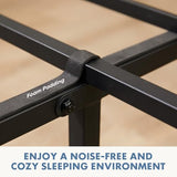 OLIXIS Queen Size Bed Frame with Headboard, 800LBS Mattress Foundation with All Sturdy Metal Support, Under Bed Storage, No Box Spring Needed, Easy Assembly, Rust Brown OLIXIS