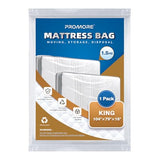 PROMORE Plastic Mattress Bag for Disposal Moving or Storage, Clear Waterproof Mattress Protector Covers - King/Cal King Size (1.5Mil) PROMORE