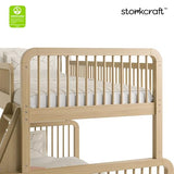 Storkcraft Pasadena Deluxe Twin-Over-Full Wood Bunk Bed (Driftwood) – GREENGUARD Gold Certified, Durable Wood Construction for Kids Bedroom, Space Saving Design, Fits Twin and Full Mattresses Storkcraft