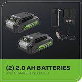 Greenworks 24V MAX Cordless Brushless Drill + Impact Combo Kit, (2) 2.0Ah Batteries, (1) Charger, and Bag Included Greenworks