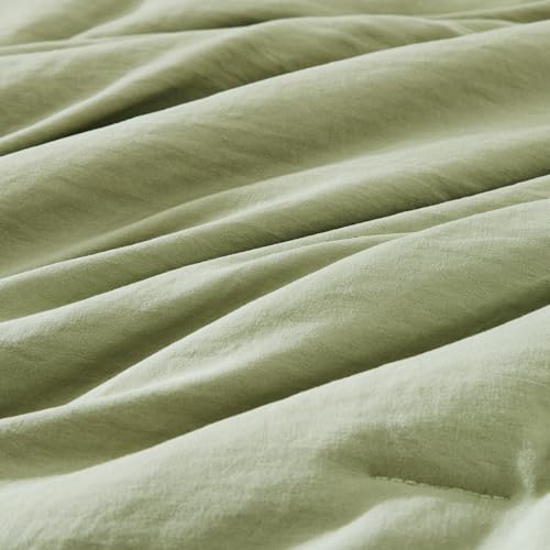 WRENSONGE Full Size Comforter Set- 7 Pieces Sage Green Bed in a Bag Full Size Comforter with Fitted Sheet, Flat Sheet, 2 Pillow Shams, 2 Pillowcases, Warm Bedding Sets for All Season WRENSONGE