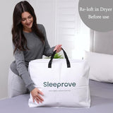 sleeprove Lightweight California King Down Comforter for Hot Sleepers &Summer, Luxury Noiseless Duvet Insert with 8 Loops, White 108x98 inches sleeprove