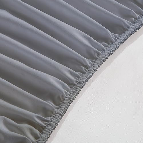 Elegant Comfort 1500 Premium Hotel Quality 18-24 Inches Deep - Extra Deep Pocket Single Fitted Sheet for High Mattress, Luxury and Softest, Smart Pocket - Wrinkle Free, Twin/Twin XL, Gray Elegant Comfort