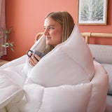 Linenspa White Down Alternative Comforter and Duvet Insert, for Twin Size Bed – All-Season Comforter with Box Stitch and 8 Duvet Loops – Bedding for Kids, Teens, and Adults Linenspa
