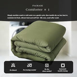 FMLIUY King Size Comforter Set Olive Green French Countury Comforter Soft Prewashed Bedding Blanket All Season Bedspreads Quilt (102"x90") FMLIUY