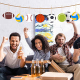 42 Pieces Sports Theme Wooden Cutouts Unfinished Wood Football Volleyball Baseball Basketball Soccer Tennis Shaped Wood Slices with Twines Wood WoodArtSupply