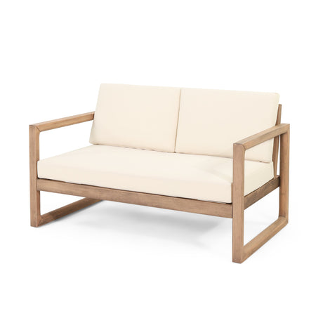 4-Pieces Acacia Wood Patio Furniture Set HouseOfZazla