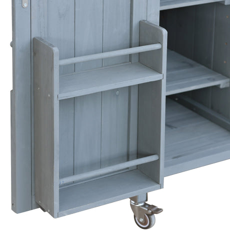 K&K Outdoor Kitchen Island, Rolling Bar Cart & Storage Cabinet HouseOfZazla