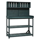 TOPMAX 65" Large Wooden Farmhouse Rustic Outdoor Potting Bench Table