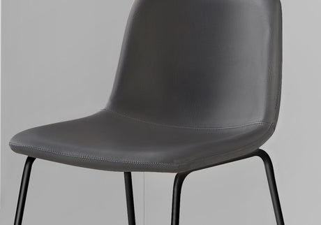 Bar Height Office Chair with Curved Backrest and Leather-Look Upholstery HouseOfZazla