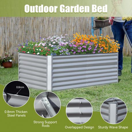 6x3x2ft Galvanized Raised Garden Bed HouseOfZazla