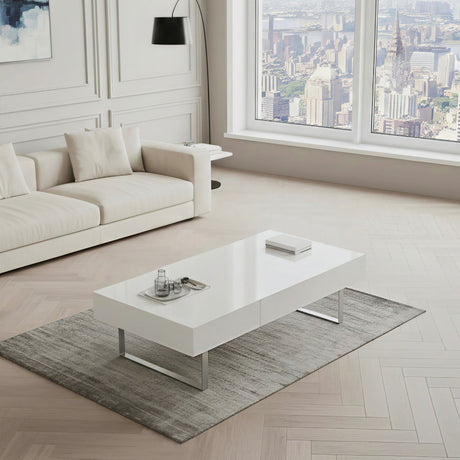 Rectangular Coffee Table With Hidden Storage HouseOfZazla
