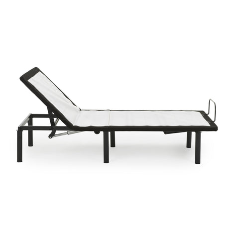 Model H Adjustable Base Full Size Metal Bed Frame Grey HouseOfZazla