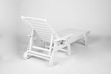 Lounge Chair Outdoor with Wood Texture, HDPE, Adjustable Backrest