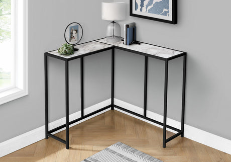 Corner Accent Console Table For Entryway, Unique L-Shaped Design HouseOfZazla