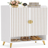 Shoe Cabinet With Doors, 7 Tier Storage Organizer