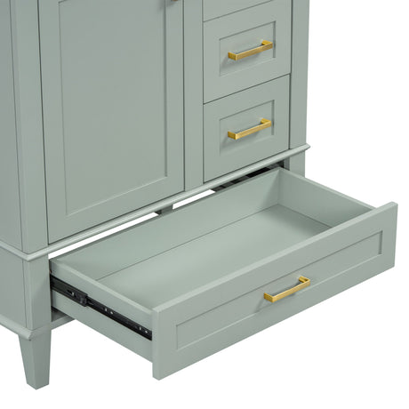 Bathroom Vanity, Modern Bathroom Cabinet With Sink Combo Set, Bathroom Storage Cabinet With A Soft Closing Door And 3 Drawers, Solid Wood Frame HouseOfZazla