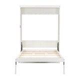 Full Size Murphy Bed With 2 Drawers - Beige