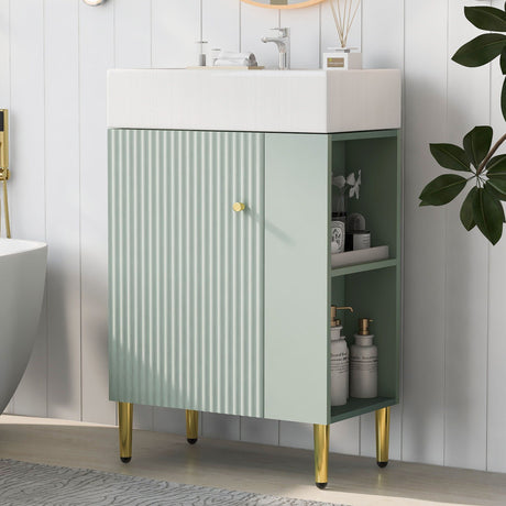 Bathroom Vanity, Combo Cabinet, Bathroom Storage Cabinet, Single Ceramic Sink HouseOfZazla