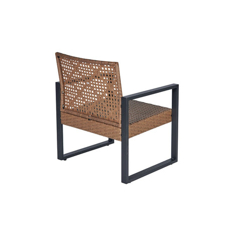 4 Piece Patio Furniture Set With Acacia Wood Table Top And Cushions HouseOfZazla