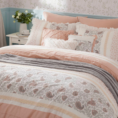 9 Piece Cotton Percale Comforter Set Blush HouseOfZazla