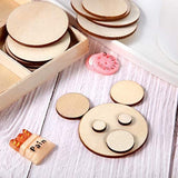 450 Pieces Unfinished Wood Slices round Wooden Disc Circles Wood Cutouts Ornaments for Craft and Decoration, 5 Sizes WoodArtSupply