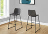 Bar Height Office Chair with Curved Backrest and Leather-Look Upholstery HouseOfZazla