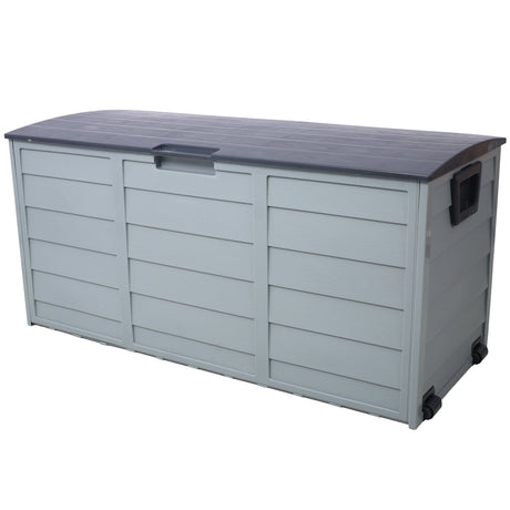 All Weather UV Pool Deck Box Storage Shed Bin with Wheels HouseOfZazla