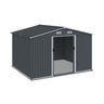 Outdoor Storage Shed Large Metal Tool Sheds, Heavy Duty Storage House With Sliding Doors HouseOfZazla