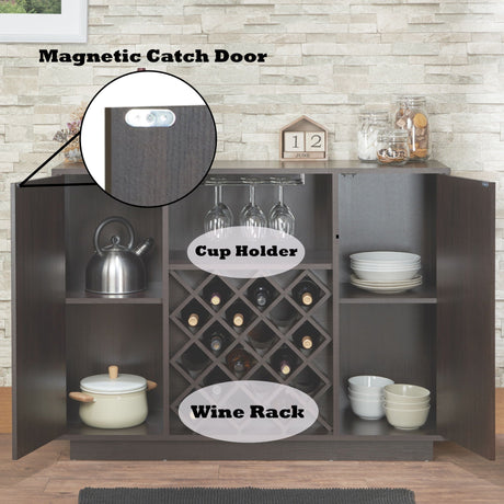 Hazen - Wine Cabinet - Espresso HouseOfZazla