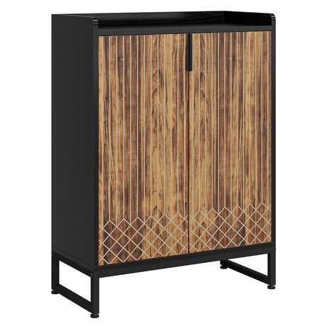5 Tier Shoe Cabinet With Doors, Compact Entryway Storage Organizer HouseOfZazla