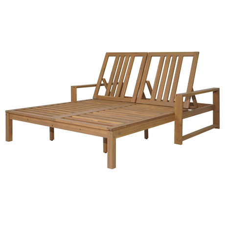 Outdoor Double Lounge Chair With 5 Position Adjustable Backrest HouseOfZazla