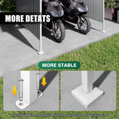 Outdoor Pergola, Bike Storage Shed, Grill Gazebo For Patio - Gray HouseOfZazla