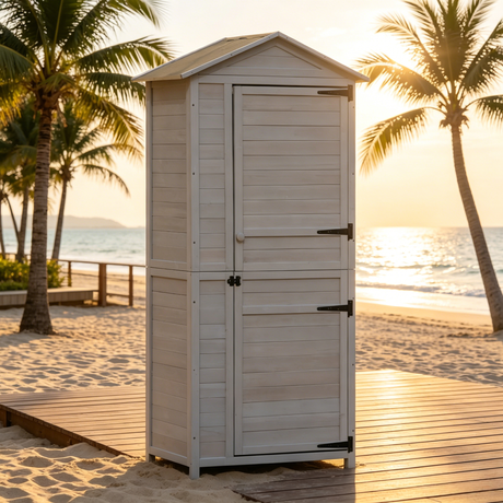 Outdoor Storage Shed with Tilted Tin Roof HouseOfZazla