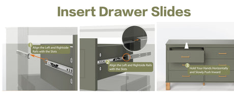 6-Drawer Double Dresser in Olive HouseOfZazla