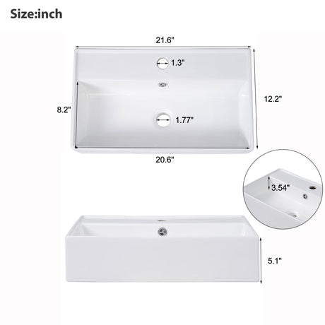 Bathroom Vanity, Combo Cabinet, Bathroom Storage Cabinet, Single Ceramic Sink HouseOfZazla