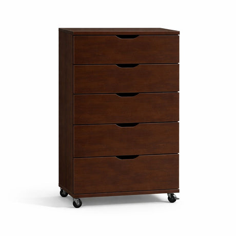 Modern 5 Drawer Dresser With Wheels HouseOfZazla