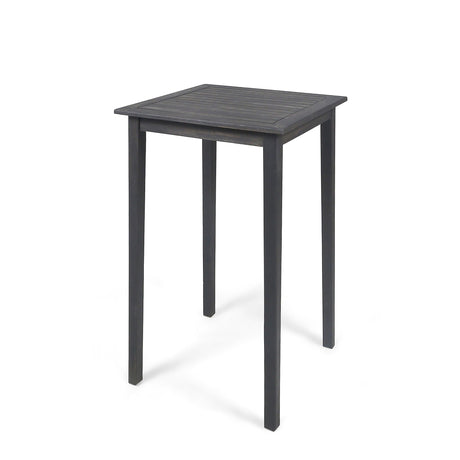 Outdoor Minimalist Acacia Wood Square Bar Table HouseOfZazla